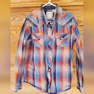 Roper girls or boys western pearl snap size 6